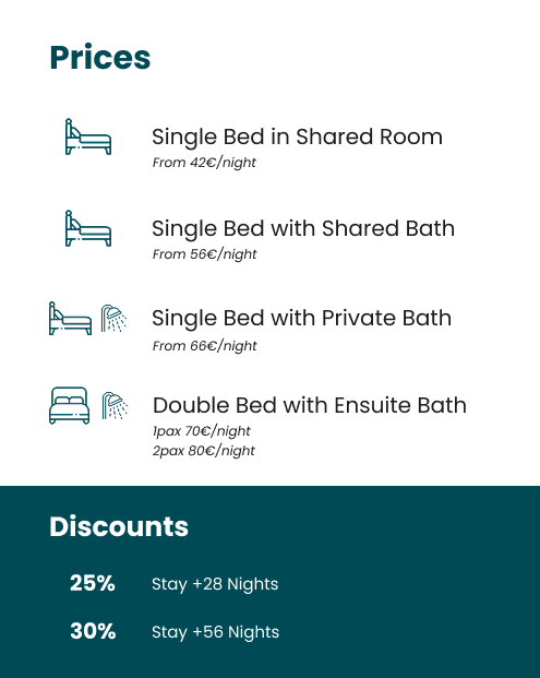 Group 7 prices coliving in tenerife