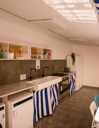 outdoor kitchen in tenerife coliving